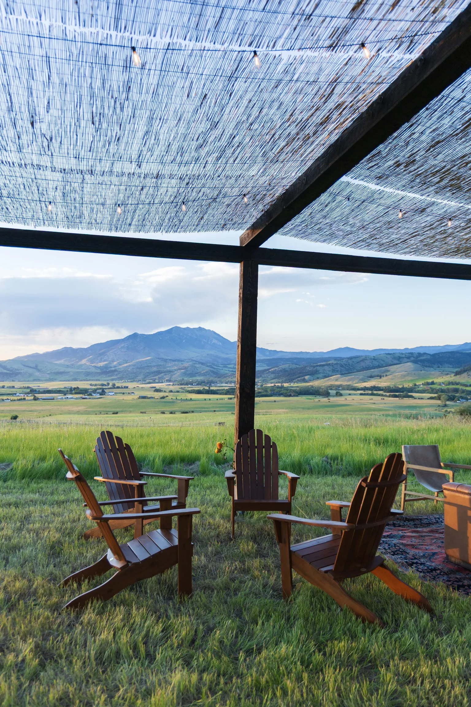 Mountain views from the timber pavilion